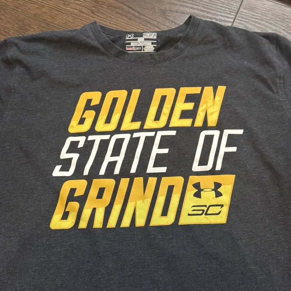 Golden State Warriors Steph Curry Under Armour T Shirt Mens Size M